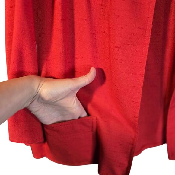 Personal 16 Red Open Blazer/Topper [050] - Picture 5 of 8